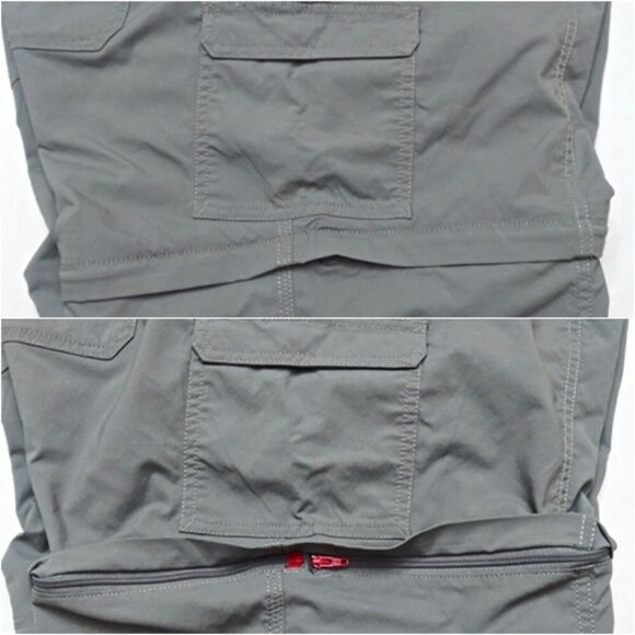 THE NORTH FACE Paramount Convertible Cargo Hiking Pants Zip Off Outdoors Gray 20 - Picture 10 of 12